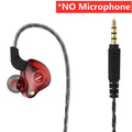 Original X2 Dynamic Wired Earphones HIFI Heavy Bass Earbuds In Ear Gaming Headphones Monitor Sport Noise Cancelling Headset Mic Oasis Select Red NO Mic