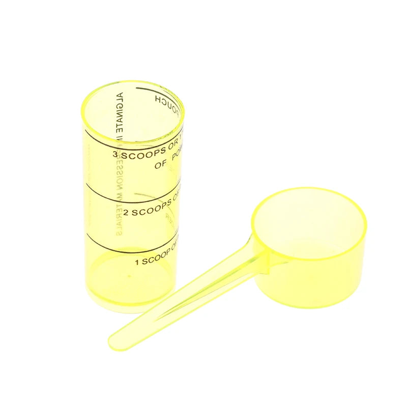 1set 20g Cosmetic Mixing Bowl Set Plastic Dental Wax Cup Measuring Scoop for DIY Face Mask Beauty Tools Oasis Select Yellow