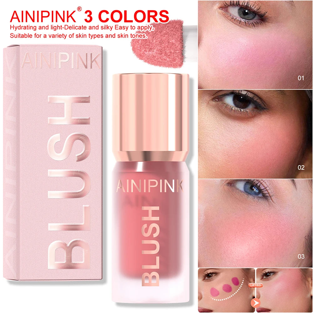 Matte Liquid Blush Waterproof High Pigmented Smooth Non-Sticky Peach Pink Coral Daily Makeup Multi-use Blushing Glow Christmas Oasis Select