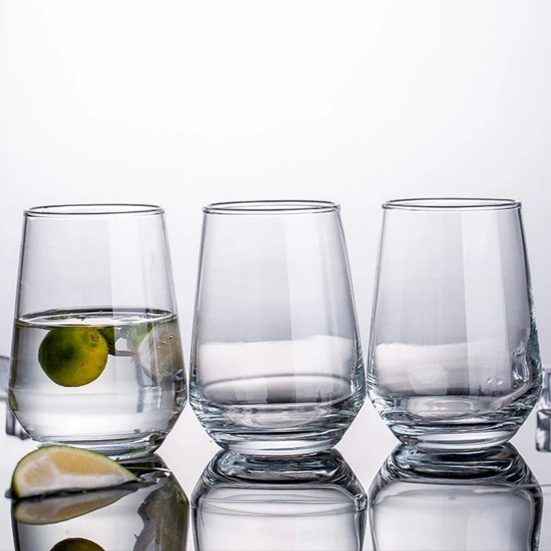 4pcs Crystal Water Cup, Highball Glass, Transparent Glass Cup, Beer, Juice, Mojito, Kitchen and Bar Cocktail Glass Cup, Gift Oasis Select