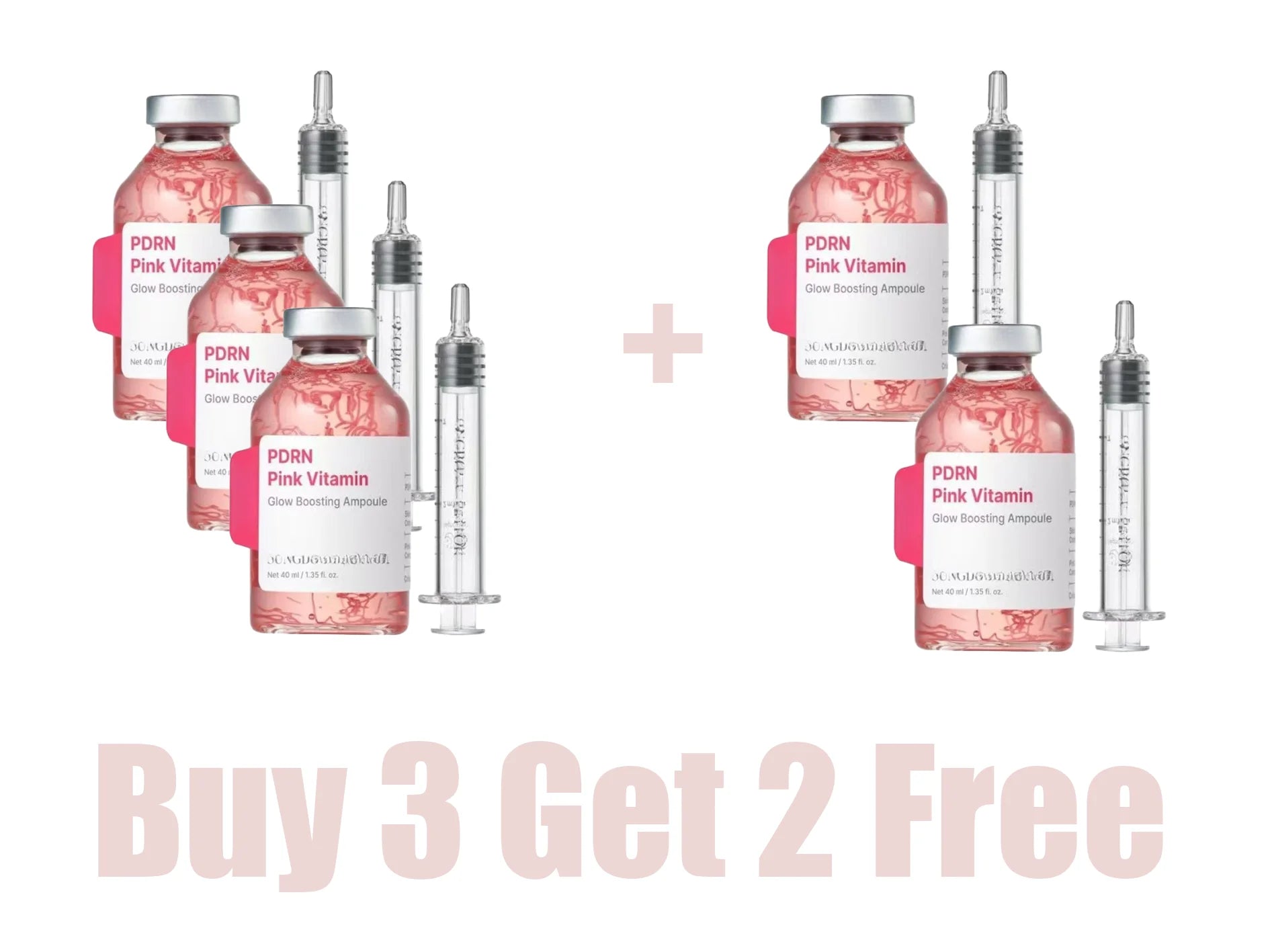 Deep Collagen Essence - Peptide Intensive Activation, Pink PDRN Stem Cell Ampoule, Brightening, Moisturizing, Skincare Oasis Select BUY 3 GET 2 FREE