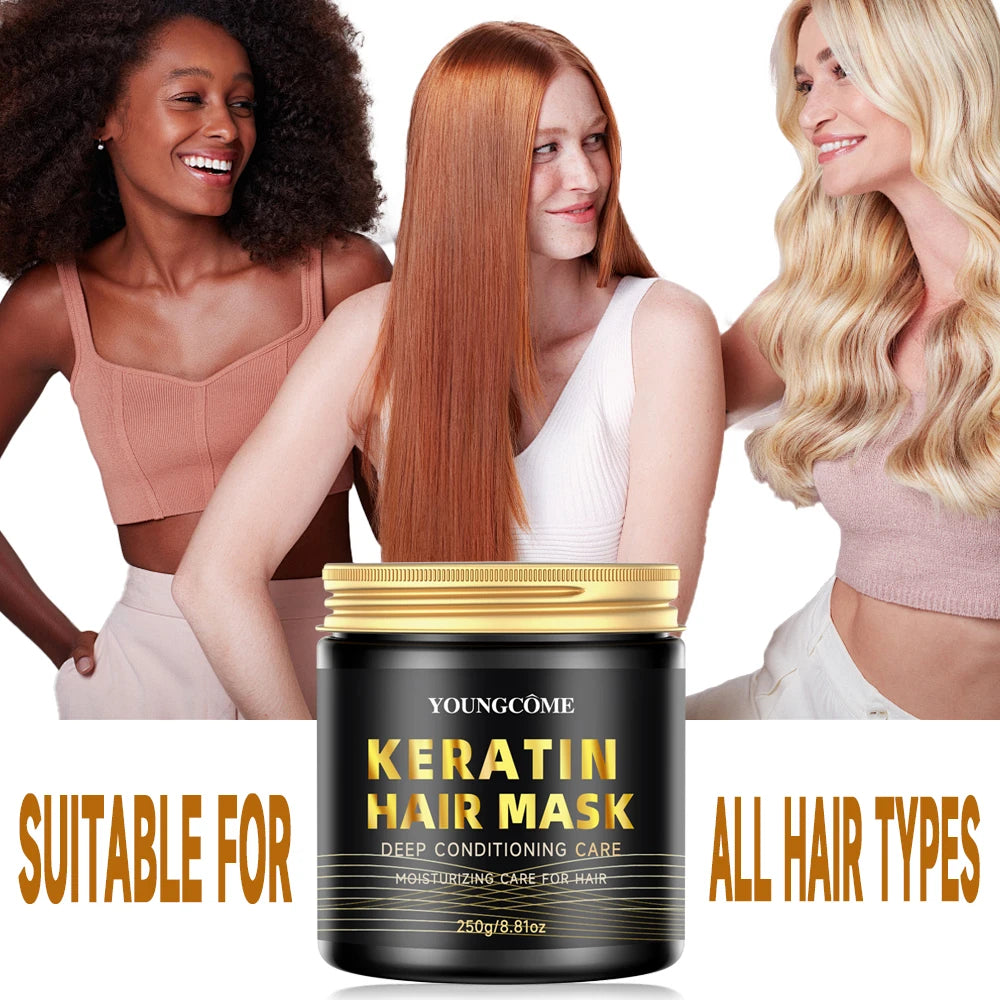 Collagen Keratin Hair Mask – Deep Moisture & Frizz Control 250g Keratin Hair Mask Oasis Select