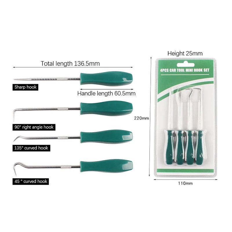 Automotive Repair Toolkit - 4Pcs Oil Seal Screwdrivers, Gasket Puller, O-Ring Remover, and Pick Hooks Oasis Select