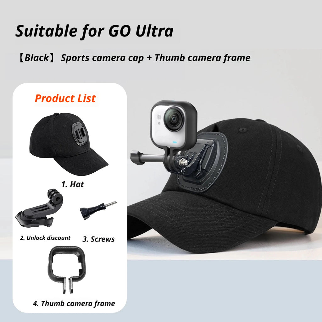 Baseball Cap Action Camera Mount – GoPro, DJI & Insta360