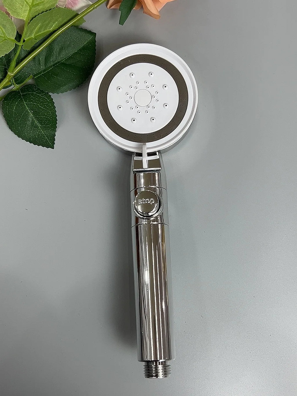 New 5 Modes Shower Head Adjustable High Pressure Water Saving Water Massage Shower Head Hook Hose Set Bathroom Accessories Oasis Select Sliver with filter