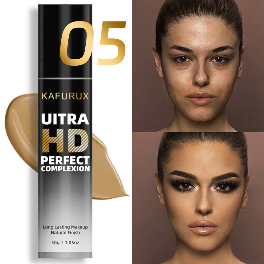 KAFURUX 8-Shade Full Coverage Matte Liquid Foundation 30g