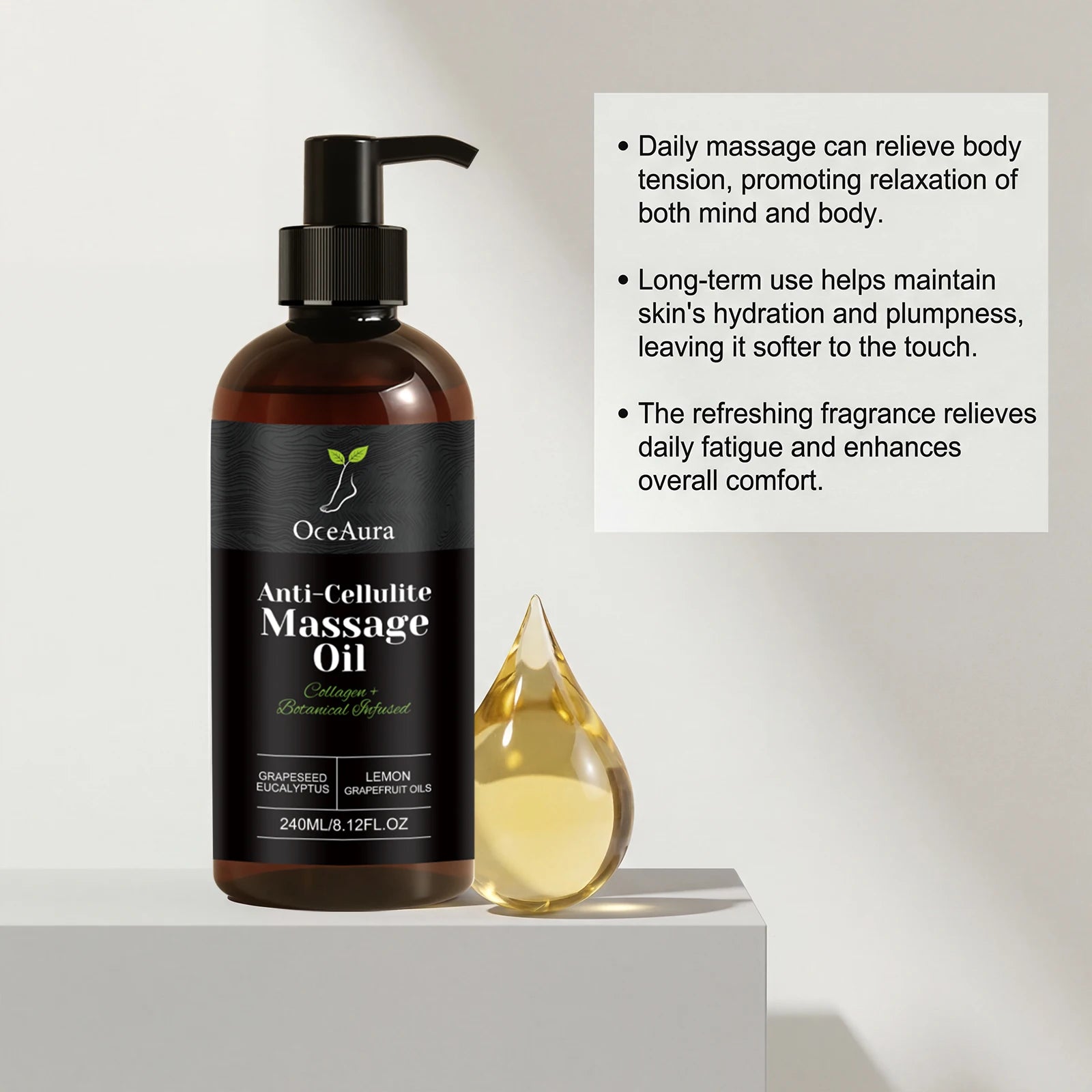 OceAura Collagen Firming Body Oil – Tighten & Nourish Skin 240ml Firming Body Oil Oasis Select