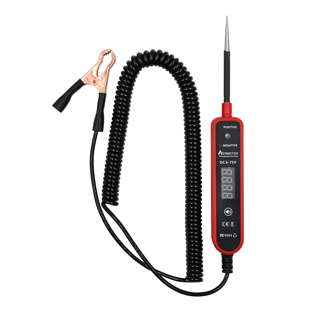 Aermotor EM289 Car Circuit Tester DC 6-75V LED Voltage Test Pen Automotive Circuit Tester Oasis Select Circuit tester