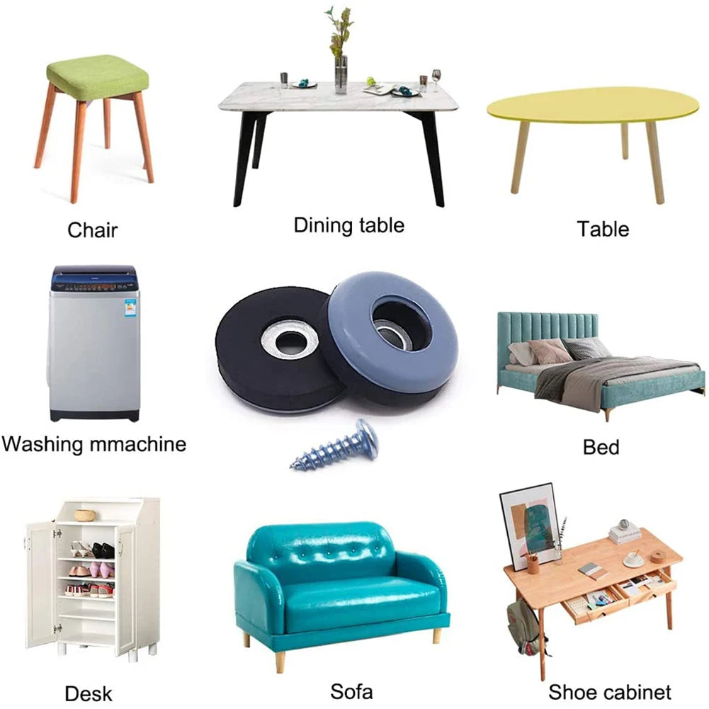 20pcs Furnitures Glides With Screws PTFE For Sofa Bed Table Couch Dining Chairs Heavy Duty Furnitures Feet Sliders Oasis Select