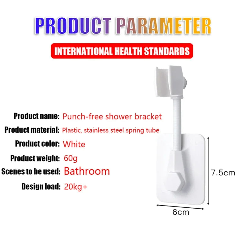 360° Adjustable Shower Head Holder | Wall Mount Bracket Shower Head Bracket Oasis Select
