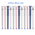 12Pcs Creative 0.5mm Blue/Black Animals Elephant Bear Cat Erasable Gel Pens, Washable Handle Magic Refills Rod Writing Supplies Oasis Select 12pcs blue ink