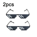 1-8pcs Mosaic Sunglasses Cool Party Vintage Shades Eyewear For Men Pixelated Sunglasses Funny Women Glasses Oasis Select 2PCS