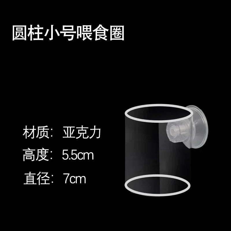 Aquarium Suction Cup Feeder Fish Tank Ring Feeder Fish Tank Station Floating Food Tray Feeder Fish Tank Accessory aquarium Oasis Select a