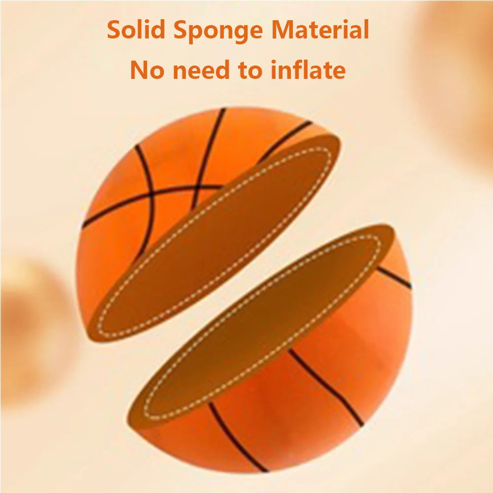 PU Foam Basketball Kids Indoor Silent Basketball Bouncing Mute No Noise Ball Bounce Squeezable Mute Bouncing Sports Basketball Oasis Select