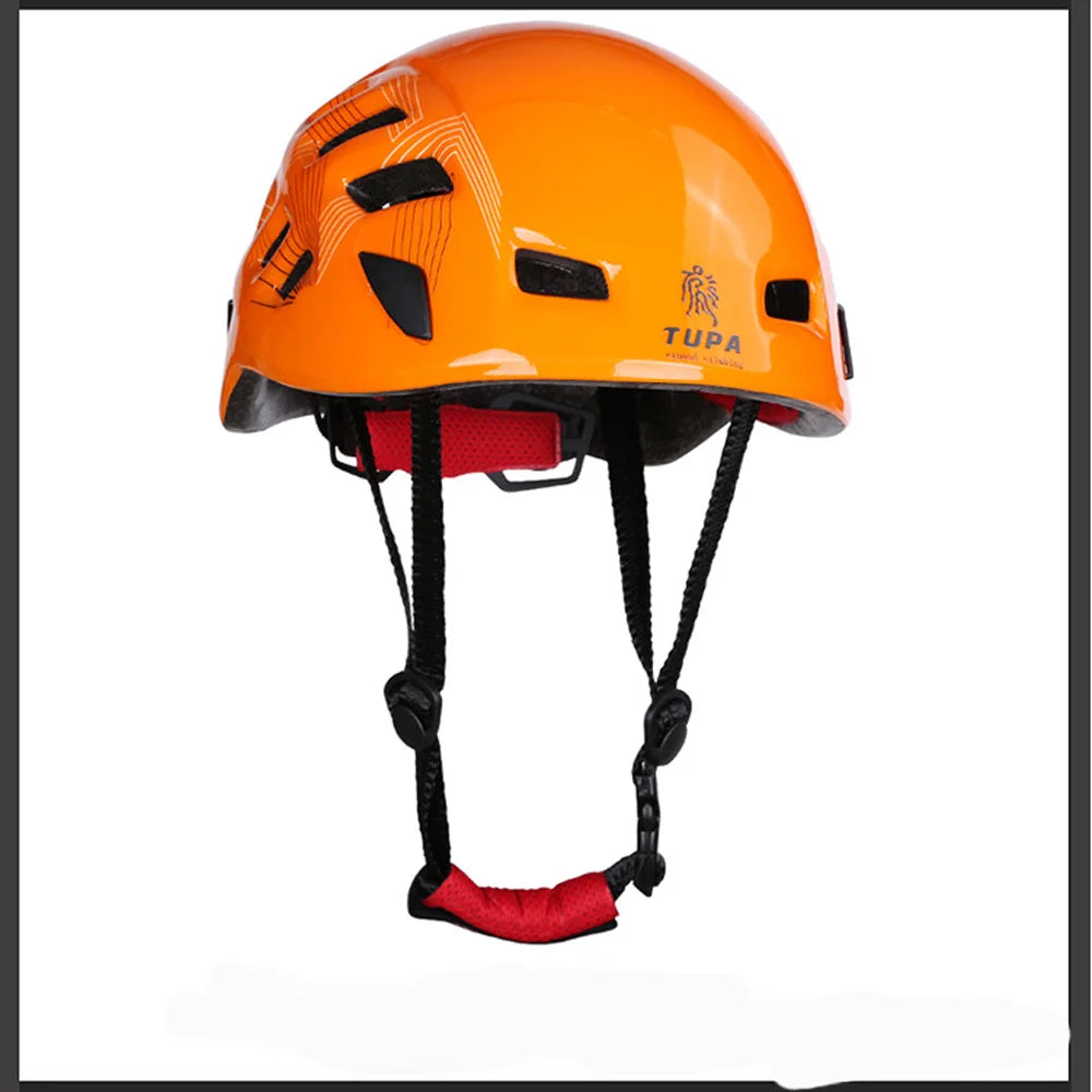 Xinda Rock Climbing Downhill Helmet Ultralight Safety Head Protection Hard Hat Mountain Rescue Equipment Oasis Select Orange 54-62cm