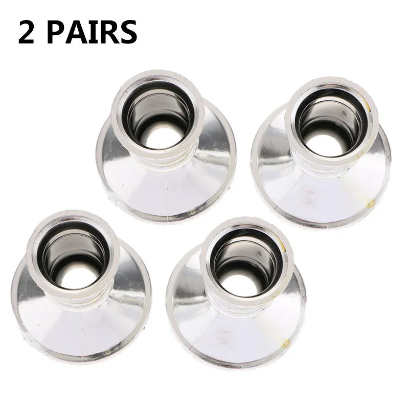 4-Pack Silver Taper Candle Holders | Classic Candlestick Base Set Taper Candle Holders Oasis Select