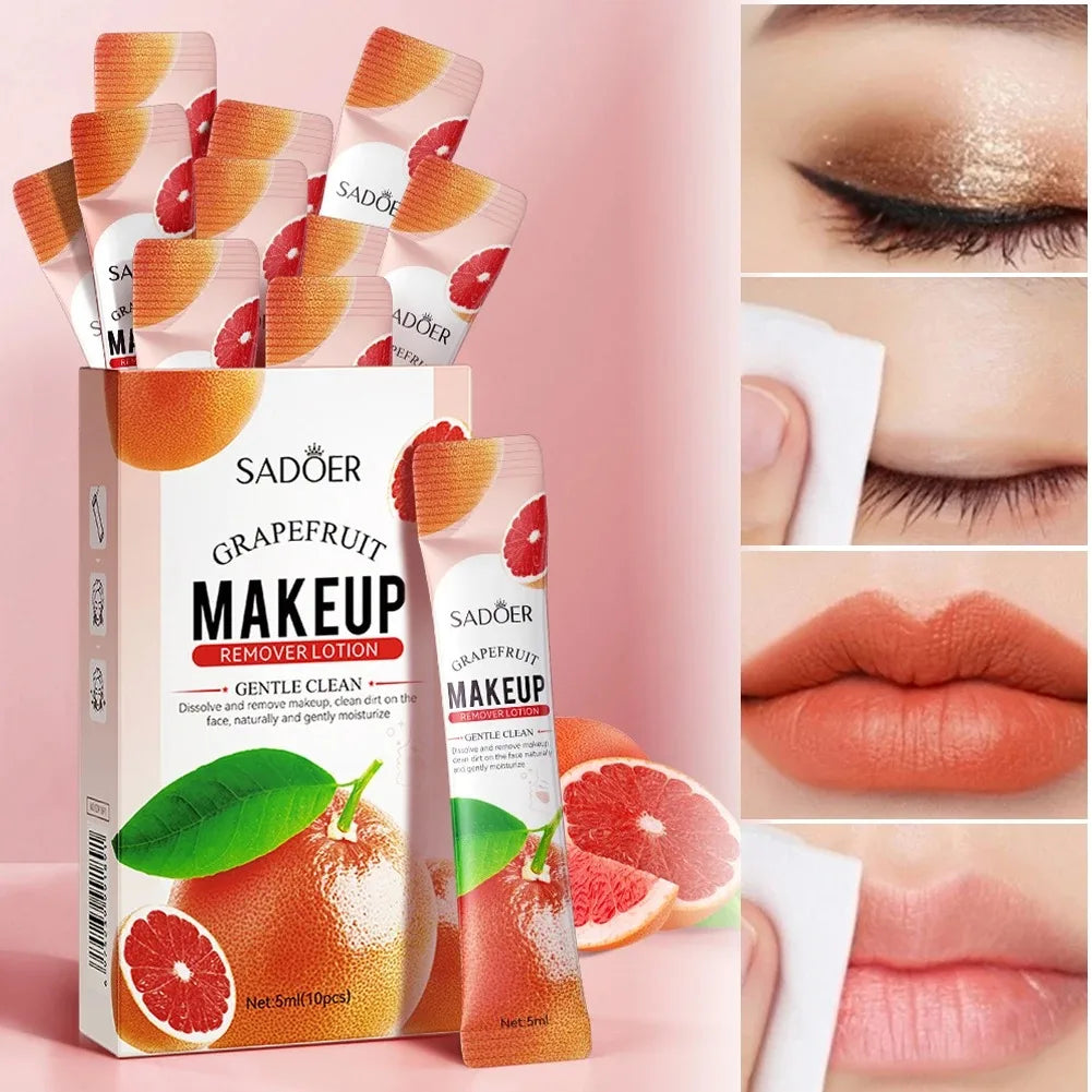 Sadoer Grapefruit Makeup Remover – Gentle Cleansing 10x5ml Makeup Remover Oasis Select