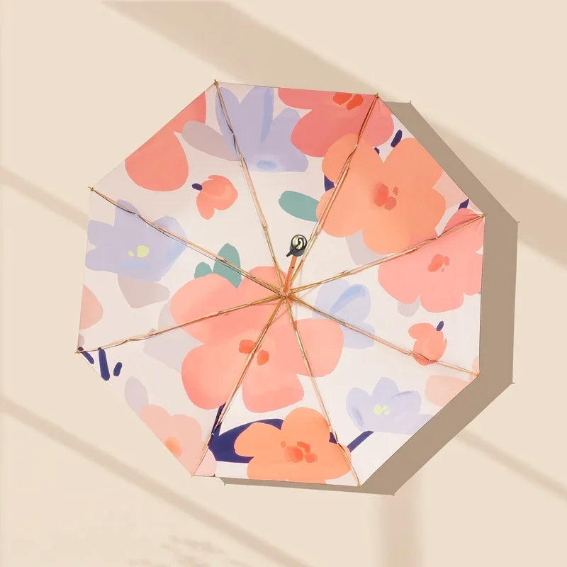 Dual Purpose UV Protection Umbrella Folding Sun Protection Umbrella Upf50+ Double Retro Sunshade Oasis Select H