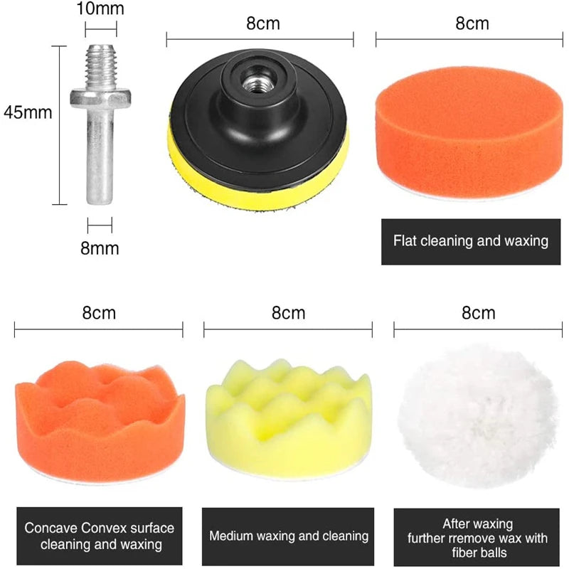 SLADE Car Polishing Sponge Pad Kit – Scratch Remover 39pc Car Polishing Pad Kit Oasis Select