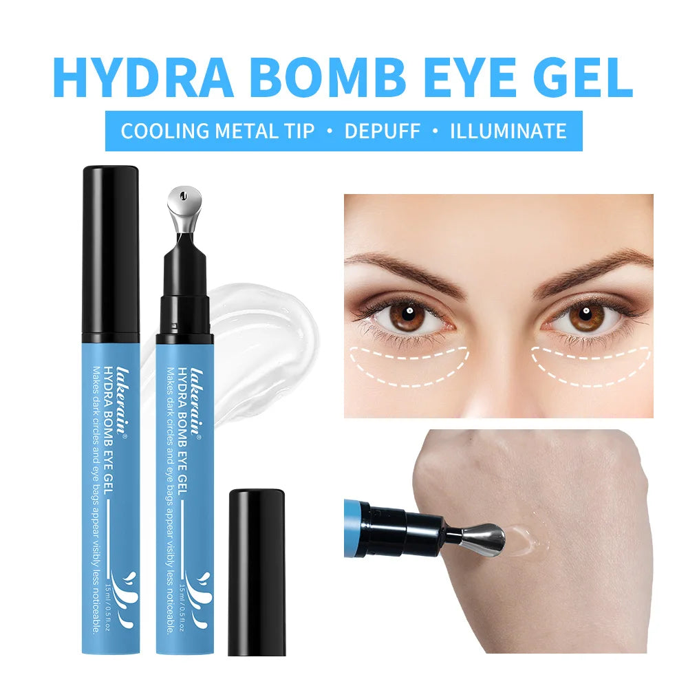 15ml Eye Gel Cooling Brightening Firming Eye Gel Reduce Dark Circles & Fine Lines Hyaluronic Acid Niacinamide Eye Skin Care Oasis Select 1 pc