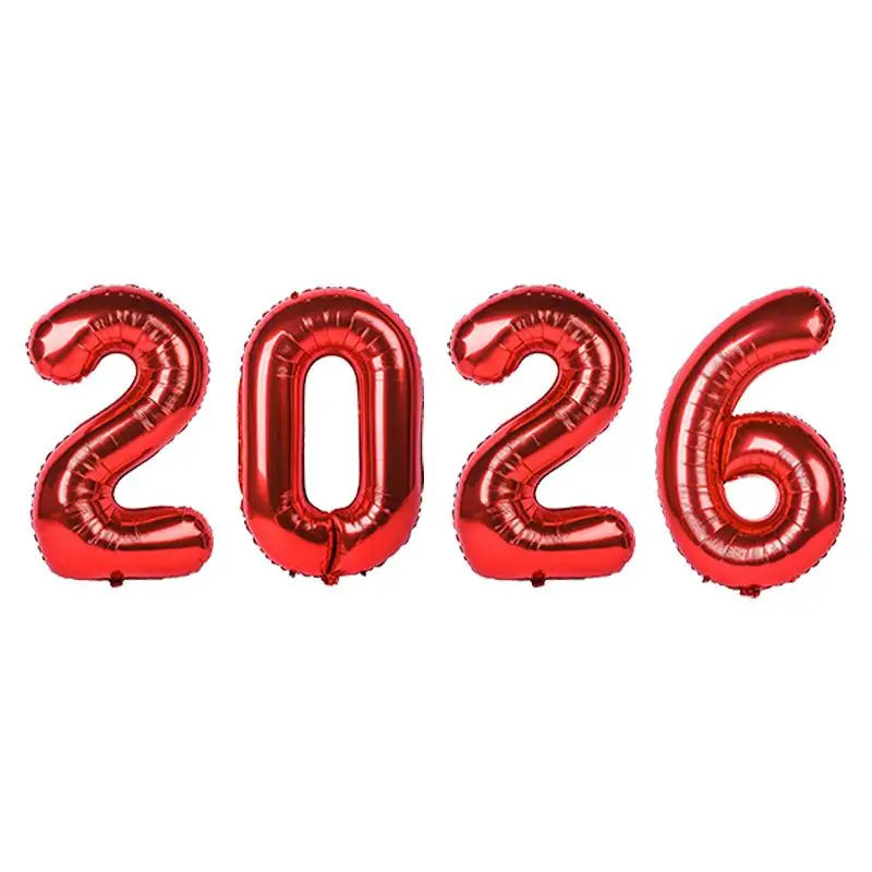 Foil Balloons for New Year's Eve Party Decoration Photo Booth Props Xmas Home Decor 2026 Prop up Your Celebration Oasis Select A4 Other