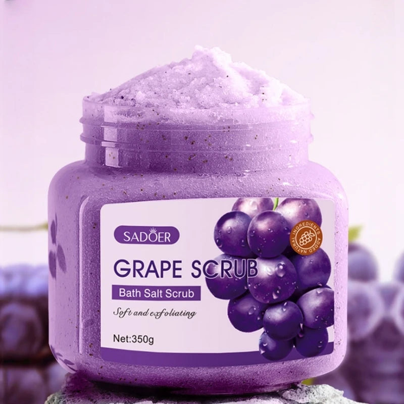 SADOER Grape Bath Salt Scrub 350g – Body & Face Exfoliant