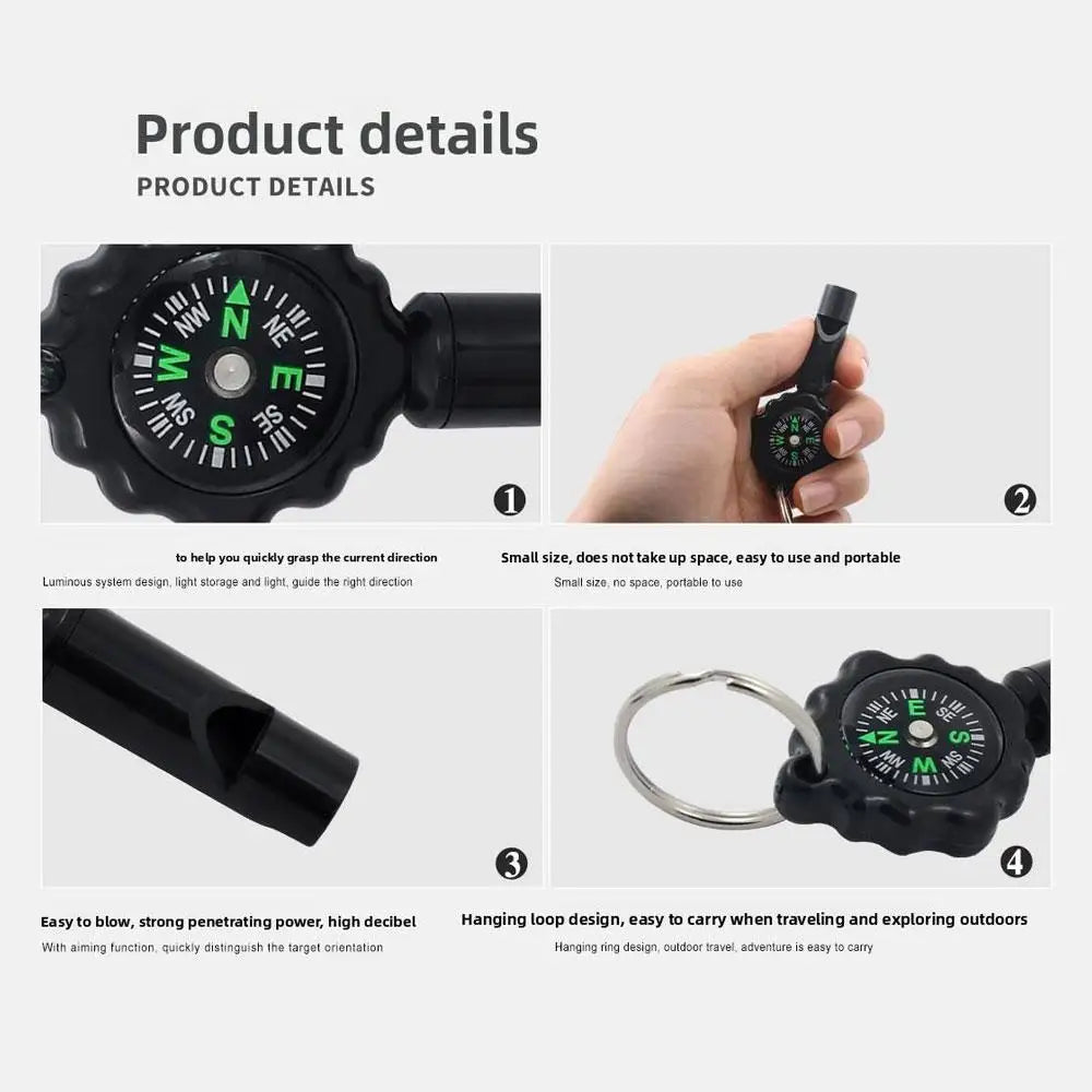 Survival Whistle with Compass – 2-in-1 Outdoor Emergency Tool