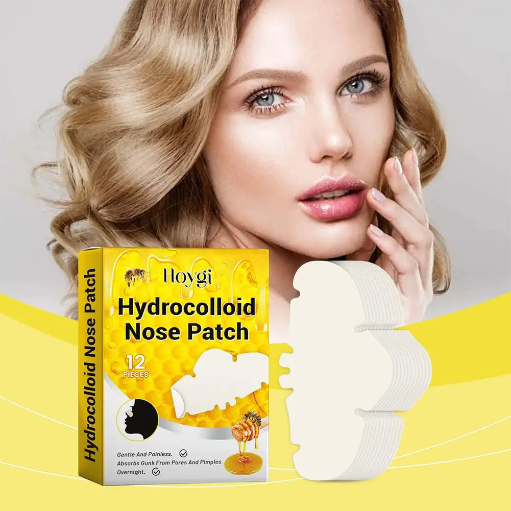 12Pcs Hydrocolloid Nose Patches Absorbing Cover Hydrocolloid Patches For Nose Blackheads Pimples Removal Pores Oasis Select