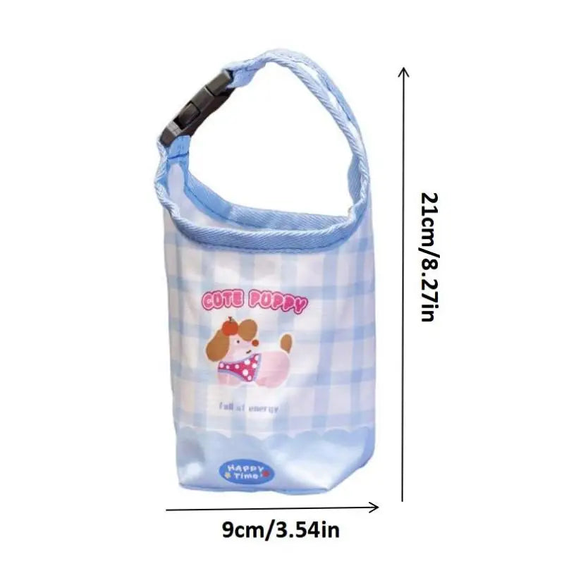 Cartoon Water Bottle Carrier Bag Adjustable Buckle Baby Stroller Bottle Cup Holder Universal Daily Use School Outdoor Trips Oasis Select