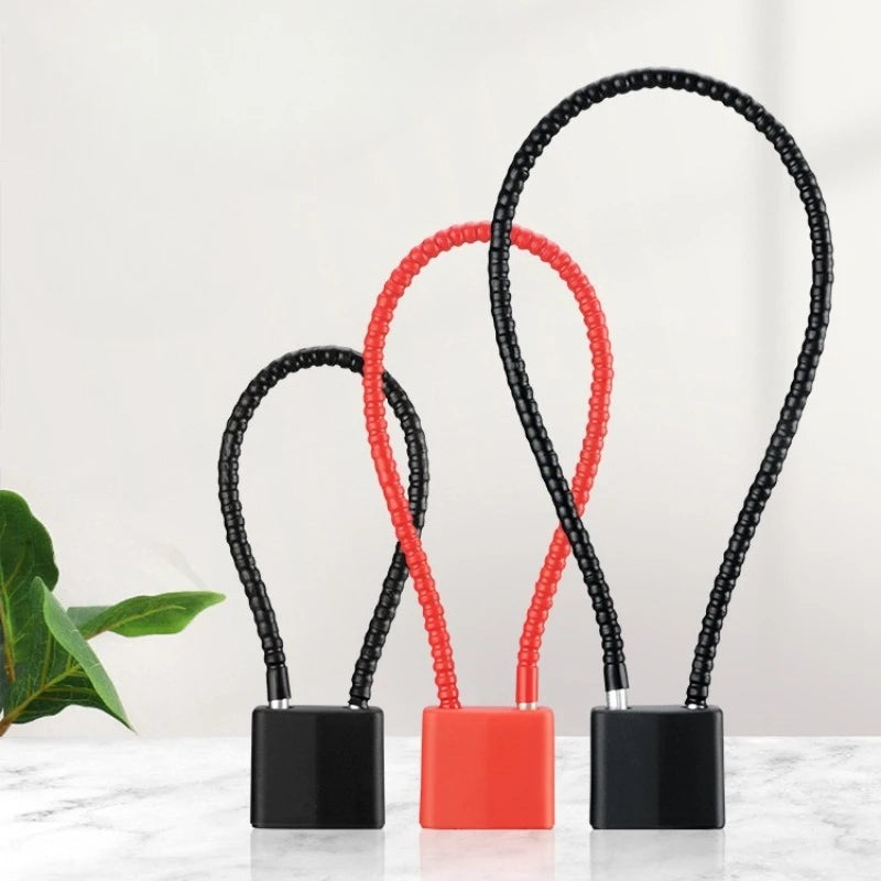 Portable Steel Cable Safety Lock 20/28/38cm Anti-Theft Outdoor Padlock Gun Trigger Lock for Locker & Cabinet with Keys Oasis Select