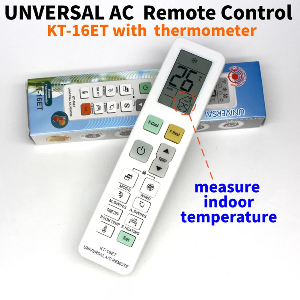 English Version Air Conditioner Remote Control Replacement Part Compatible with Various Models and Signal Types Oasis Select KT-16ET