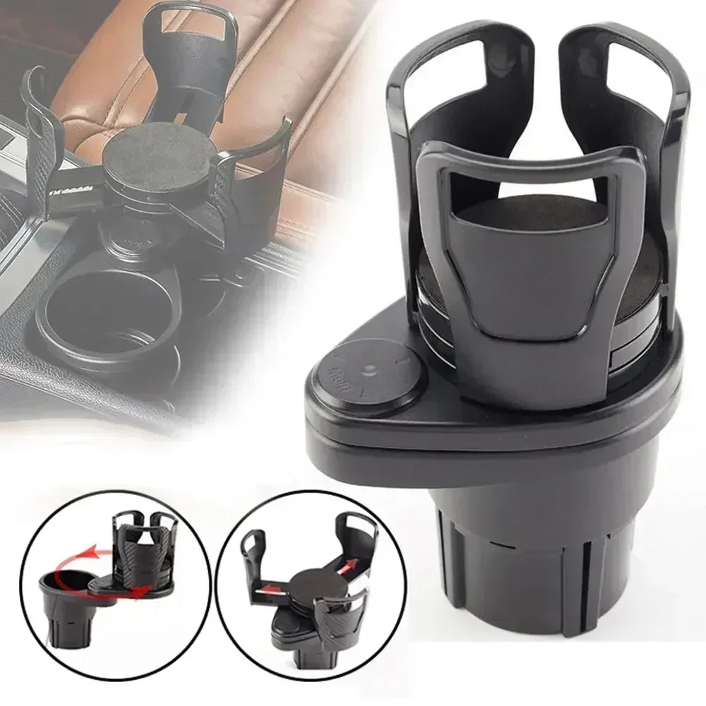 Adjustable Dual Cup Holder Car Mount Multifunction with Phone Holder Car Cup Expansion Adapter for Vehicle Cup Holers Oasis Select