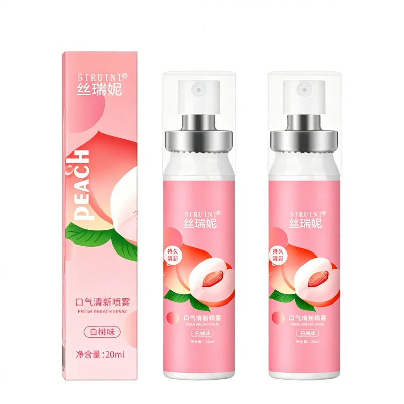 White Peach Oral Breath Spray 2×20ml | Fruity Fresh Mist