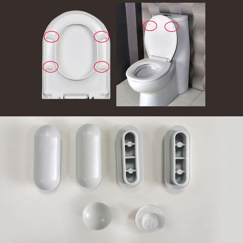 Toilet Lid Replacement Pad Shock-Proof Buffer Toilet Lid Accessories Toliet Seat Cushion Parts Bathroom Toliet Accessory Oasis Select