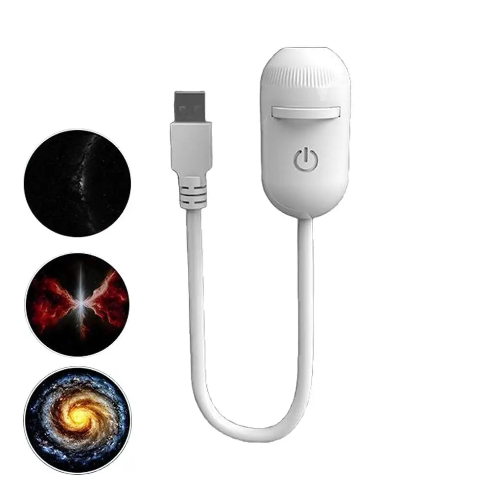 2-in-1 Galaxy Starry Sky Projector Portable 360° Rotate Mini LED Night Light Atmosphere Decor for Bedroom Home Party Oasis Select 3 projector films