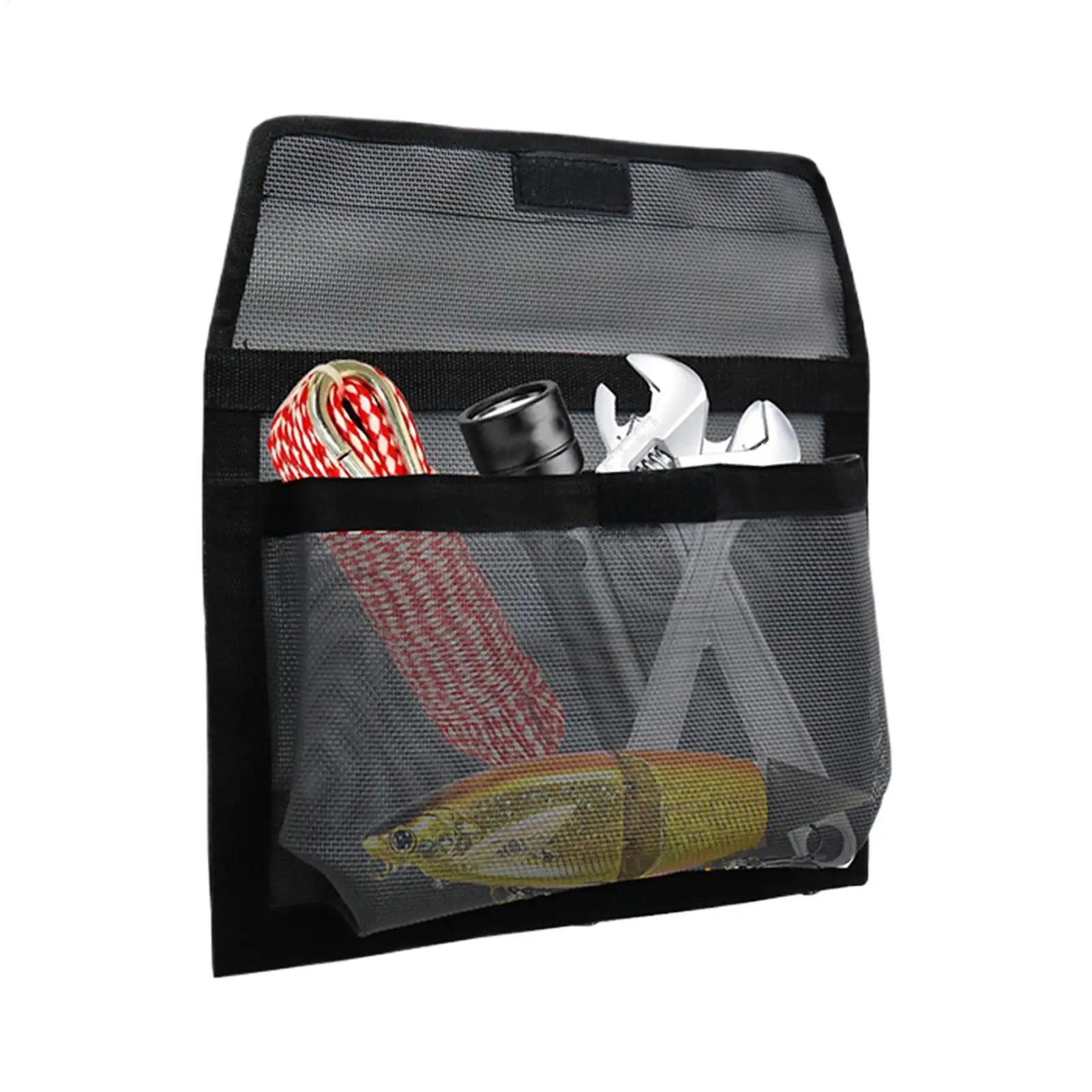 Boat Storage Mesh Bag Self-adhesive Boat Storage Bag with Lid Multifunctional large capacity Boat Marine Mesh Bag Organizer Oasis Select