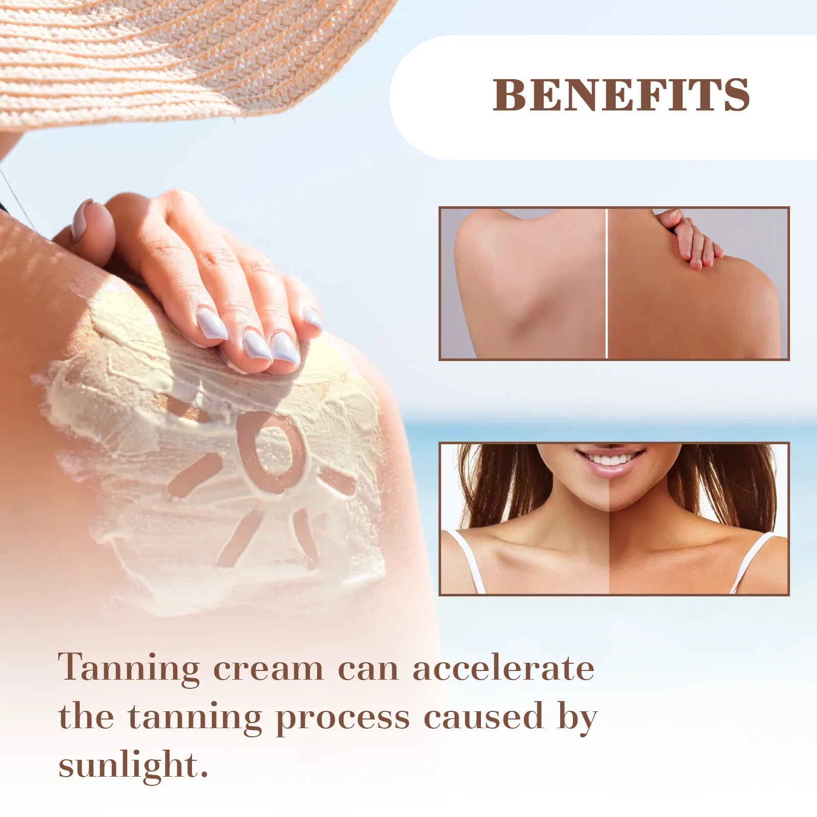 OceAura Self Tanner Bronzing Lotion – Sunless Tan Cream 80g