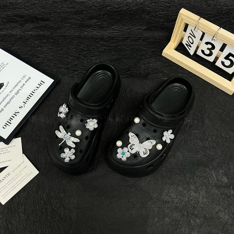 Butterfly Fashion Shoe Accessory Set, decorative shoe buckles, removable, suitable for sandals and flip-flops. Oasis Select