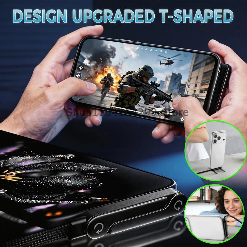 USB Type C Flat Charger Charging Cable C Kick Cable Stand with Invisible Support Foldable Phone Holder 240W Charge Wire Bracket Oasis Select