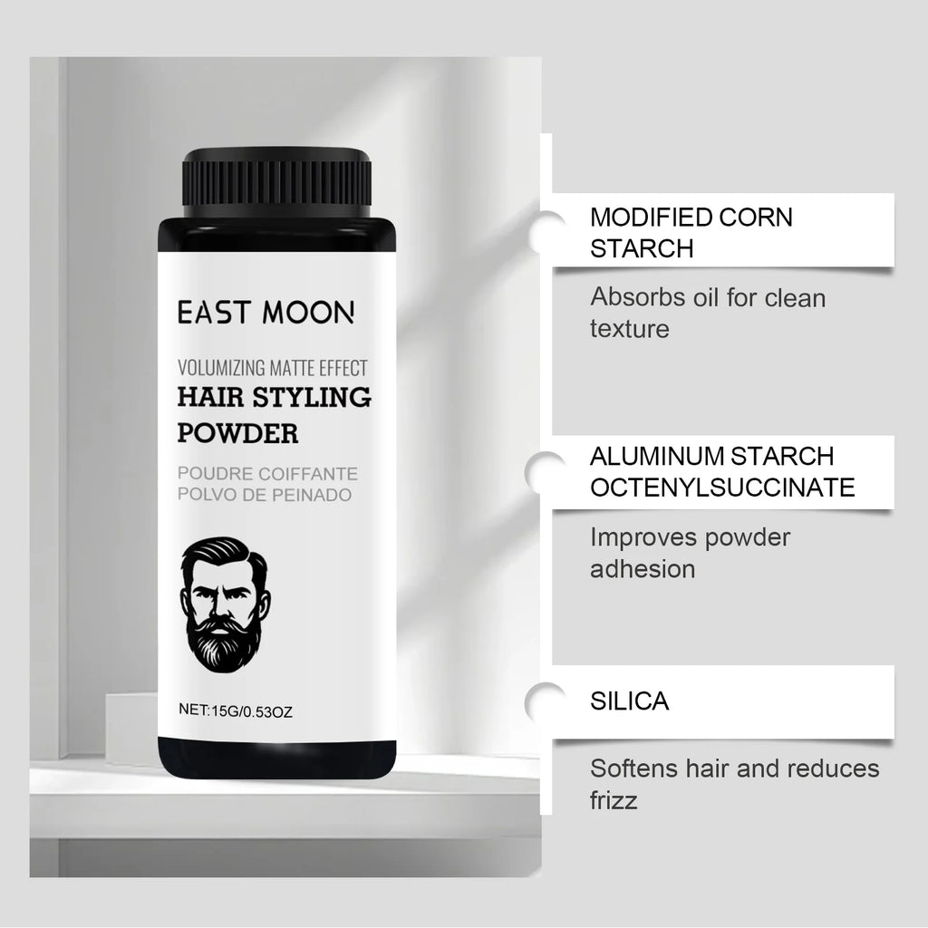 Men's Hair Texture Powder - Natural Hold, Long-Lasting, Volumizing, Non-Greasy Styling Powder Oasis Select