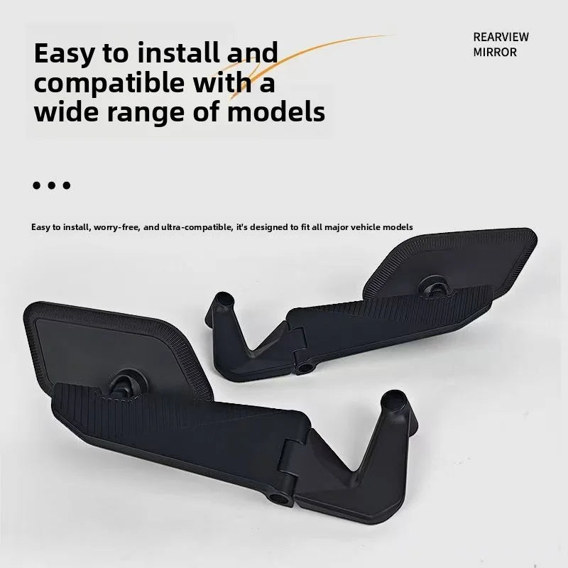 Motorcycle and Electric Bike Folding Universal Adjustable Aluminum Alloy Rearview Mirror with Wind Deflector Oasis Select