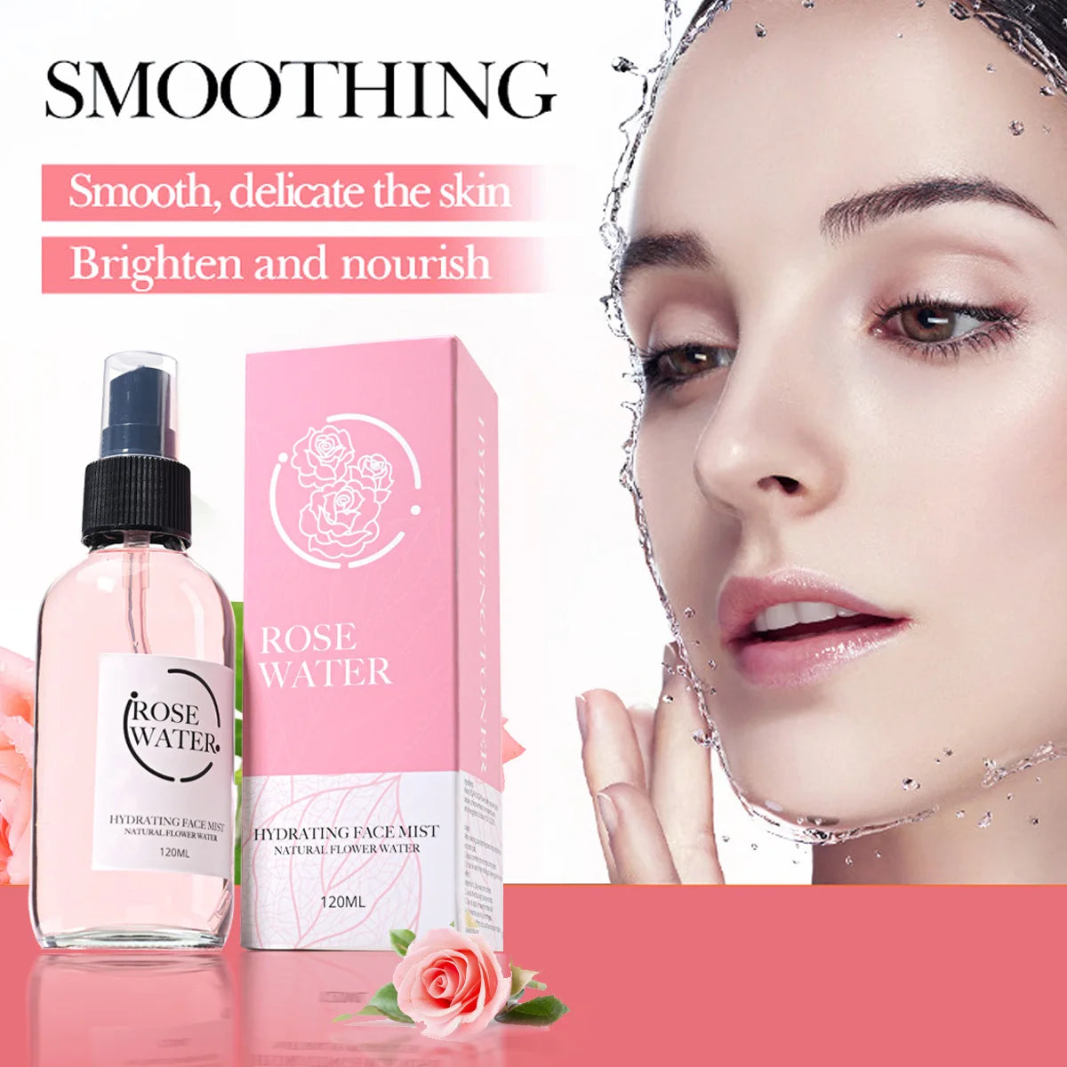 Rose Pure Dew Toner 120ml – Moisturizing & Firming Facial Toner