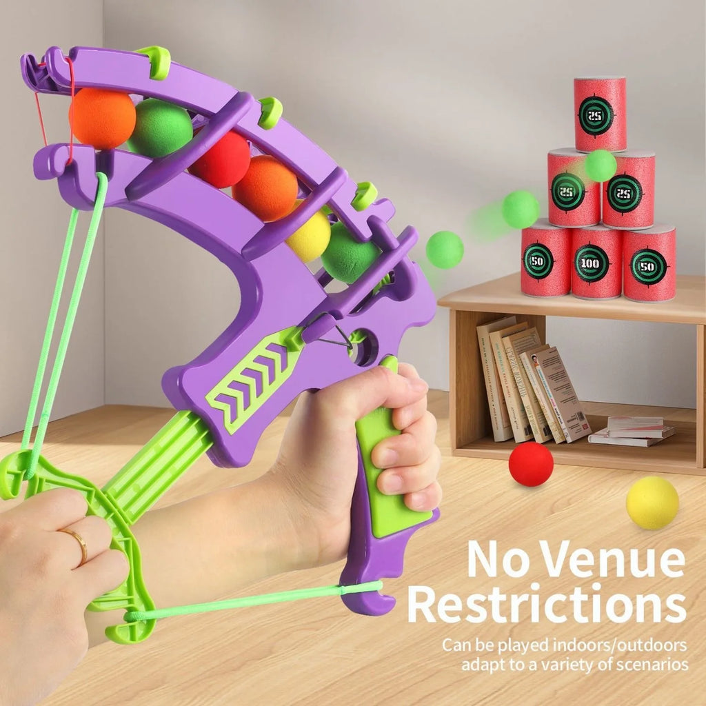 Montessori Throw Sport Slingshot Target Sticky Ball Dartboard Basketball Board Games Kid Soft Bullet Target Practice Outdoor Toy Oasis Select