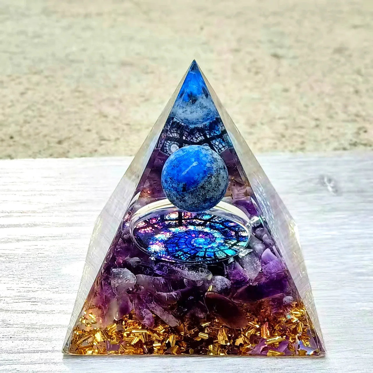 Crystal Pyramid ornaments crushed stone glue dropping resin crafts home and office car decoration products decorations for home Oasis Select 11 60mm x 60mm