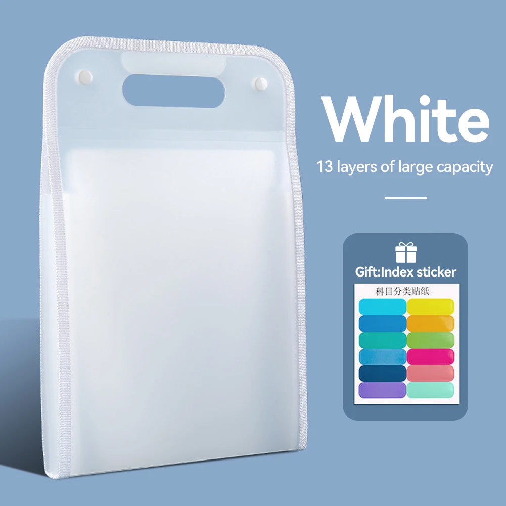 A4 Expanding File Folder – 13-Pocket Document Organizer Bag