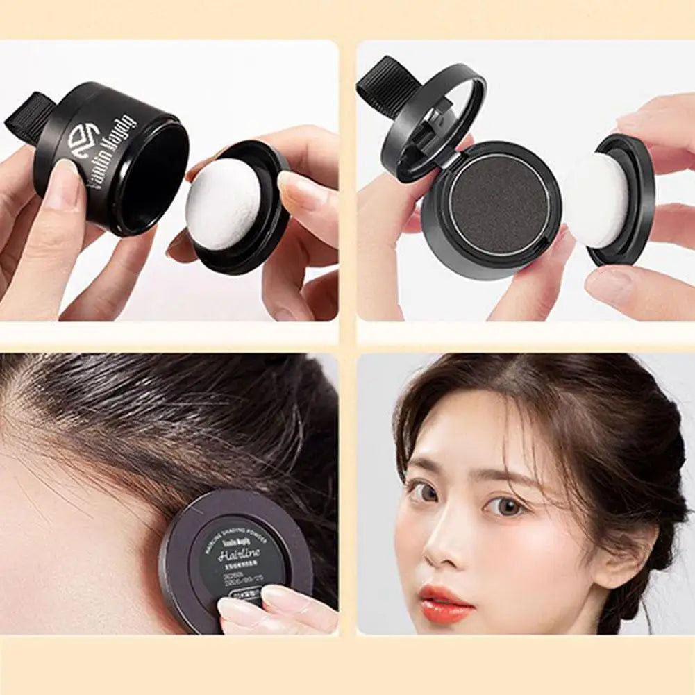 Hairline Contouring Powder Hairline Repair Filling Powder With Puff Fluffy Thin Powder Line Shadow Powder Forehead Hair Makeup Oasis Select