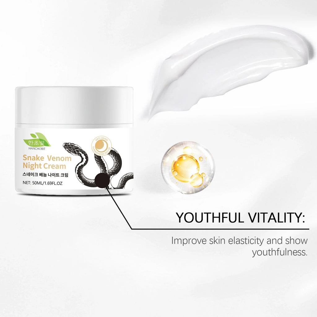 Hanchobit Snake Venom Night Cream – 50ml Deep Nourishment Night Face Cream Oasis Select