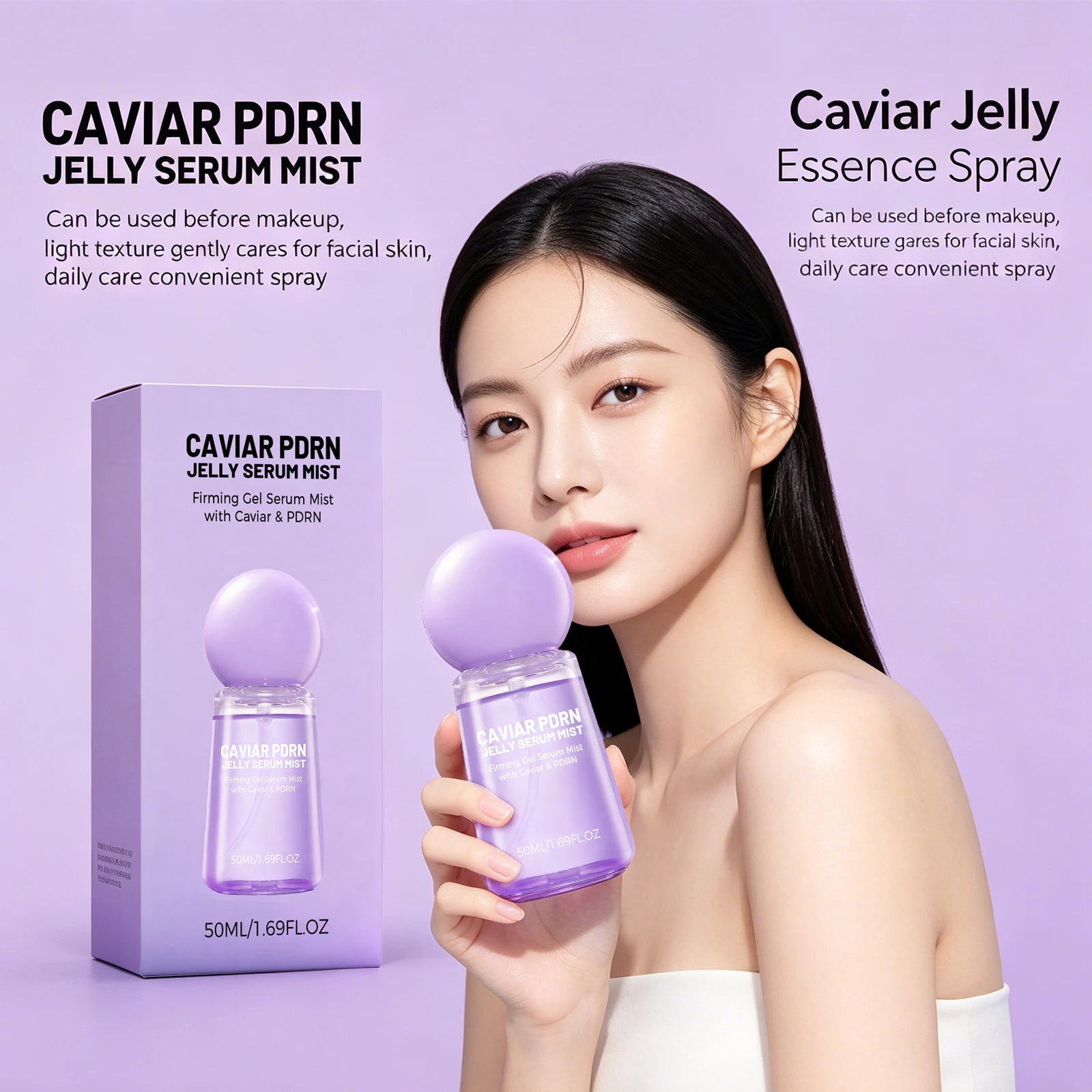Caviar Face Serum Firming Hydrating Pdrn Jelly Serum Mist Improve Dullness Brightening Essence Spray Moisturizing Before Makeup Oasis Select
