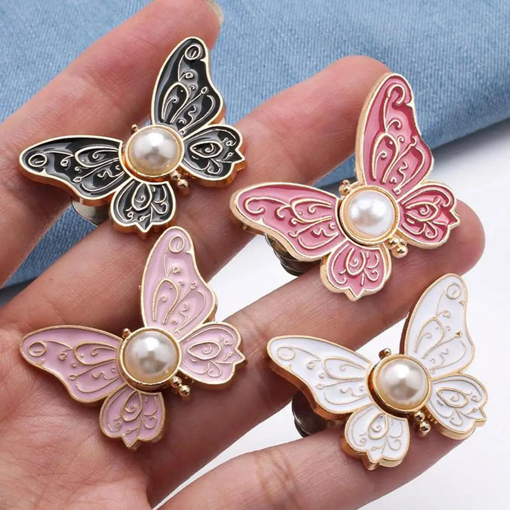 Butterfly Jean Button Pin – Adjustable No-Sew Waist Buckle