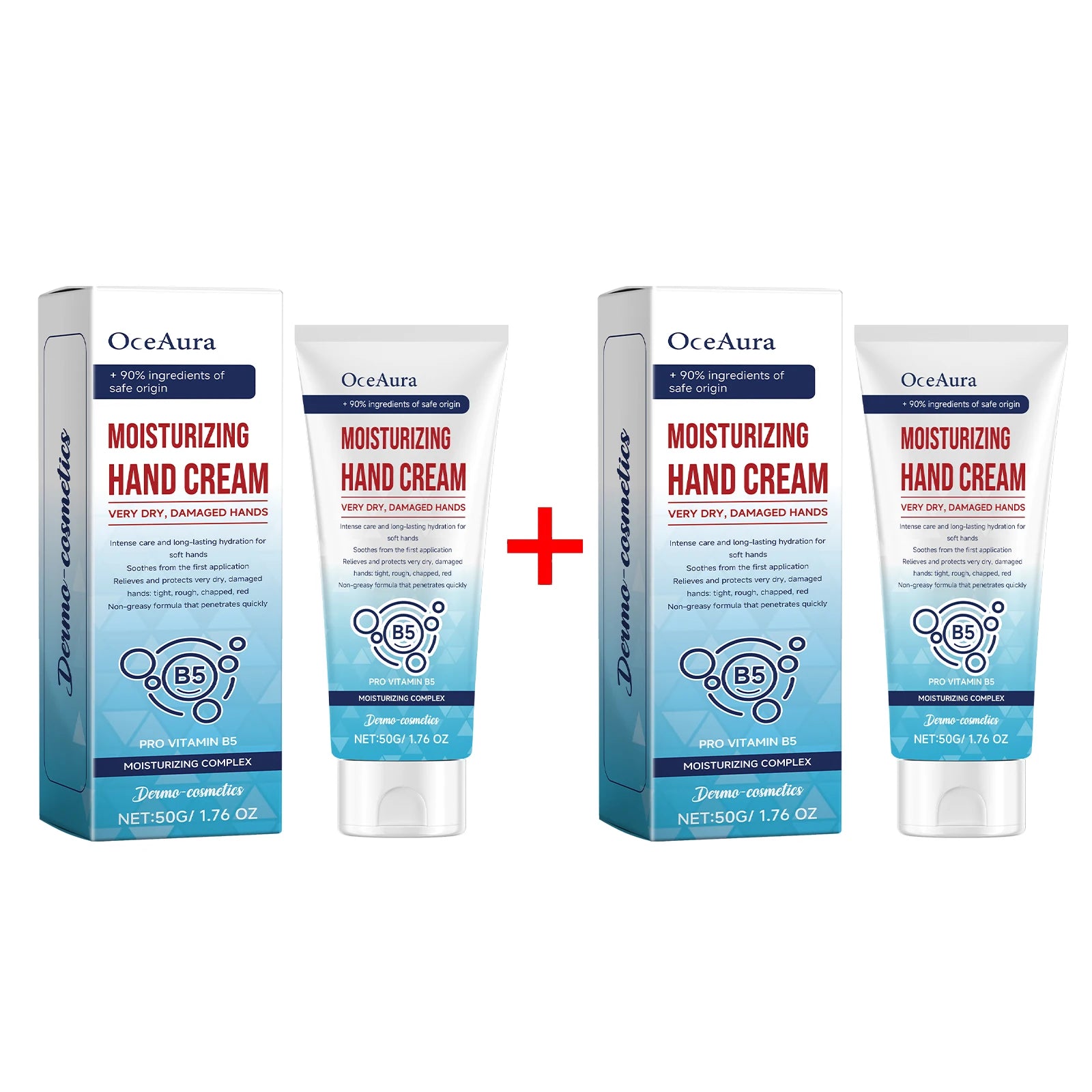 Oceaura Vitamin E Hand Moisturizing Cream Lasting Nourish Brighten Improve Elasticity Moisturizer Products Daily Hank Care Cream Oasis Select 50g Boxed X 2PCS